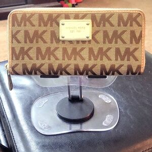 Michael Kors Large Logo Zip Around Wallet